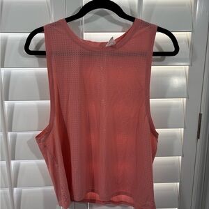 GapFit Sleeveless Mesh Tank Top - Coral Pink